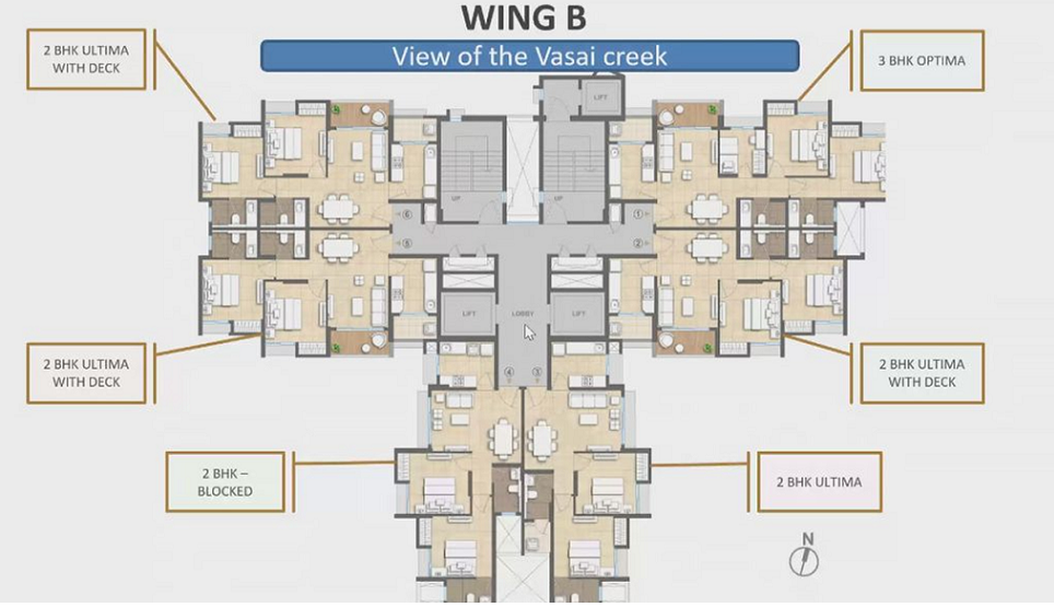 Casa Supremo Mira road Typical Plan Floor Plan